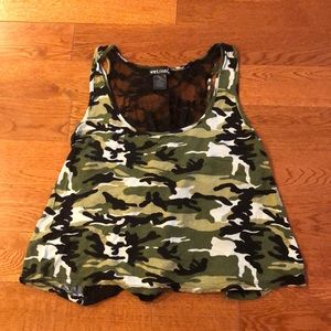 Camo print with Lace Back Tank